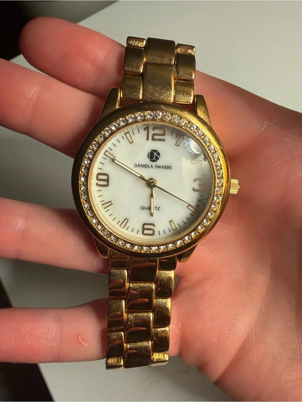 Gold Crystal-Accent Women's Watch